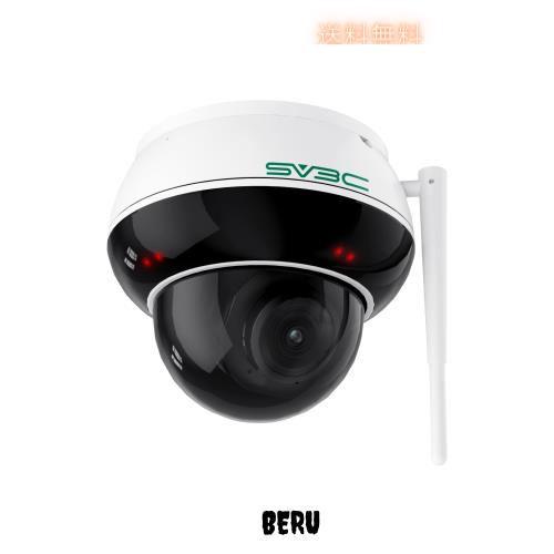 SV3C 防犯カメラ 屋外 ワイヤレス 800万画素 Wi-Fi 人検知 IP66防水