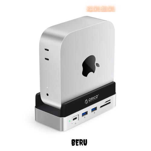 ORICO MiniDock Mac mini M4用スタンド ドック 10-IN-1 USB-Cハブ 10Gbps高速転送 内蔵SSD NVMe M.2 Type 2280 スロット付き（NVMe/SATA 8,144円