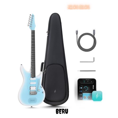 Enya Inspire エレクトリックギター 39インチ スマートエレクトリックカーボンファイバーギター 15W ワイヤレススピーカー、20種類の音色