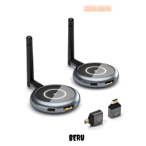 AIMIBO ワイヤレスHDMI 送受信機セット【2025アップデート版】【新機能マルチキャスト/送信機6台増設/スマホ・タブレットをモニター化す