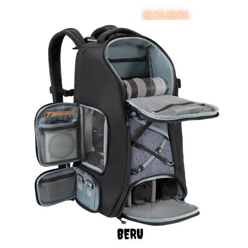 K＆F Concept カメラバック カメラリュック リュックサック バックパック 大容量 2気室 おしゃれ nikon canon Sigma Tamron sonyなどカメ