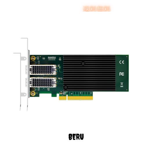 GLOTRENDS ST7218 2ポート10G SFP+イーサネットカード、Intel X710コントローラ、PCIE 3.0 X8インターフェイス、Windows 11/10/Windowsサ