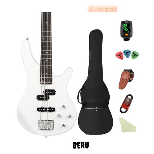 Bullfighterエレキベースセットアクセサリーセット付き、4弦bassエレキ