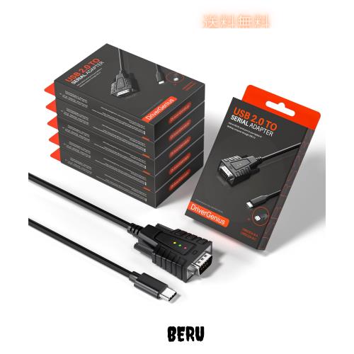 DriverGenius SerialEdgeX シリーズ | USB-C RS232 シリアルアダプター DB9 変換ケーブル 3つのLEDインジケーター (TX/RX/PWR) ？ Windows 7,570円