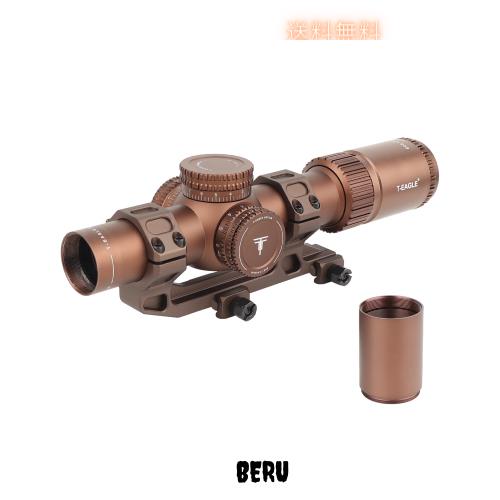 T-EAGLE1.2-6X24IRライフルスコープ ショートスコープ 可変倍率スコープ ワンピースマウント付(TAN)