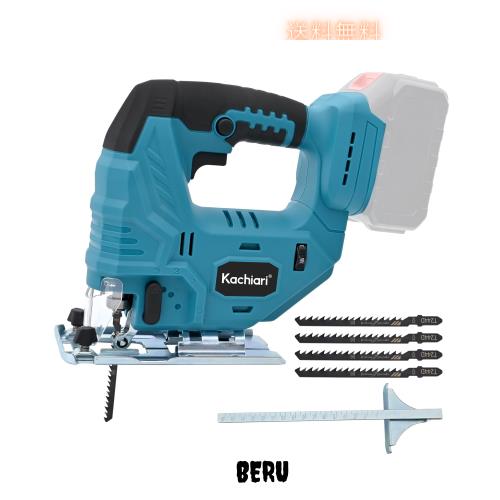 Kachiari ジグソー 充電式 18v ジグソー 切断 工具 電動 ノコギリ のこぎり 木材 DIY 安全 カット ライト 日曜大工 LED コードレス 鋸 コ