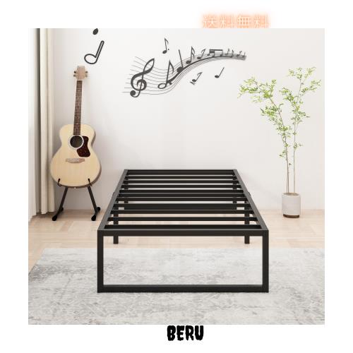 Lutown-Teen ベッドフレーム シングル 静音 狭い空間向け 掃除が軽い ベッド下収納 一人暮らし 簡単組立 揺れない 工具付き 頑丈 ギシギ