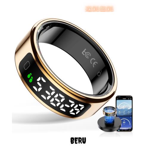 スマートリング 健康管理【2026年新登場・ジェスチャー操作・画面表示】Android/iphone対応 睡眠管理 smart ring 3種類データ測定 複数の