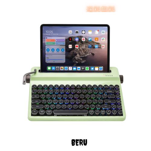 YUNZII QL75 タイプライターキーボード ワイヤレス レトロメカニカルキーボード ホットスワップ対応 パンクスタイルの丸型キーキャップ R