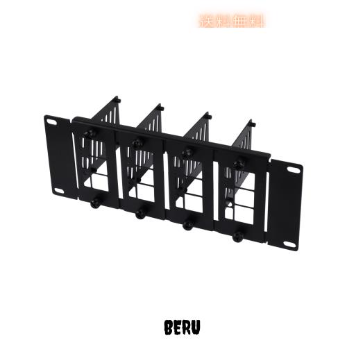 GeeekPi 25.4cm (10インチ) 2U ラックマウント Raspberry Pi 5/4B用、最大4枚のRaspberry Pi 5/4Bボードを収納可能、DeskPi RackMate T0/