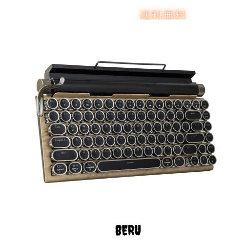 OUSEITECH タイプライター風 メカニカルキーボード 青軸 LEDバックライト ホットスワップ対応 83キー防衝突 BT5.0 防水防塵 ワイヤレス