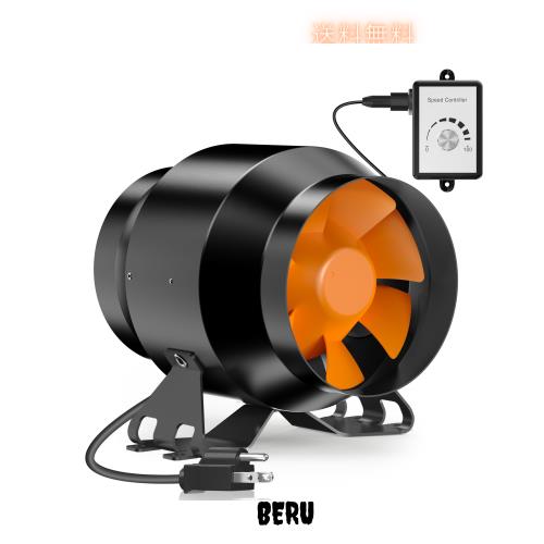 Hon＆Guan ダクトファン 100mm 強力 無段階調速可能 【インボイス制度登録店】 金属ケース ダクト用換気扇 省エネ 塗装ブース用 マイニン