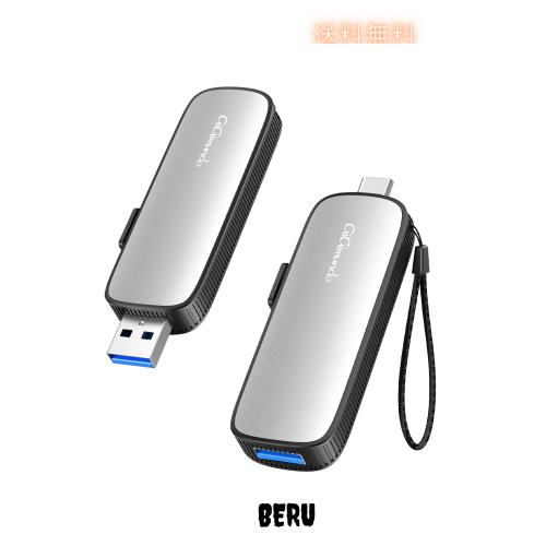 GiGimundo  (シルバー, 256GB)M201ポータブルSSD 10Gbps外付けSSD 1TB usb3.2 (Gen2)読み取り速度1000mb/秒 type-C/type-A 両対応 PS5/PS4/テレビ録画対応