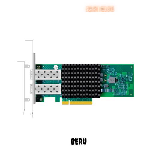 GLOTRENDS ST7477 2ポート 10Gb SFP+ ネットワークカード（イーサネット PCIe NIC）Broadcom BCM57302 コントローラー搭載、PCIe 3.0 x8