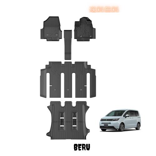 Jiooy ホンダ 新型フリード GT系 フロアマット+セカンドマット+ラゲッジトレイ 6人乗り GT1/2/3/4/5/6/7/8 ガソリン車専用 freed 3D立体