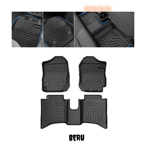 Virauto スズキ 新型 ジムニー ノマド JC74W MT車 3D フロアマット 1列目＆2列目用 2025年4月〜 5ドア 専用 セカンドマット カーマット TP