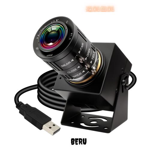 ELP 1080P 120fps マニュアルズームウェブカメラ1200万画素3.6-10mm可変焦点Webかめらコンピューター用12MP高速UVC USB2.0 PCカメラデス