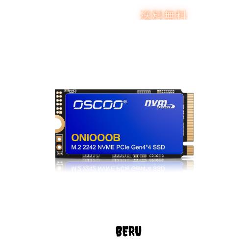 OSCOO 512GB M.2 2242 NVMe SSD, PCIe Gen4x4, 最大4800MB/s 読込, 3D NAND, コンパクトSSD, Ultrabook, ノートPC, Intel NUC, Lenovo Th