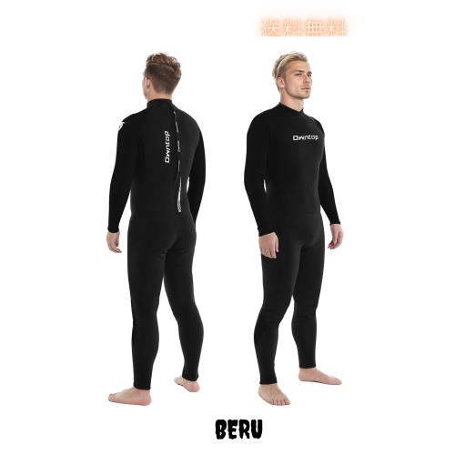 Owntop 3mmフルレングス ウエットスーツ メンズ レディース - バックジップネオプレンウェットスーツ、サーフィンやシュノーケリング用の