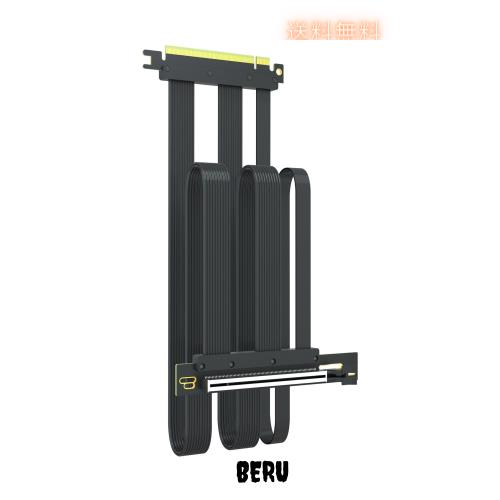 GLOTRENDS 600mm PCIe 5.0 ライザーケーブル｜RTX5090/RTX4090/RX9070/RX7900 対応｜PCIe 5.0/4.0 GPU 互換｜90 度直角 垂直マウント用