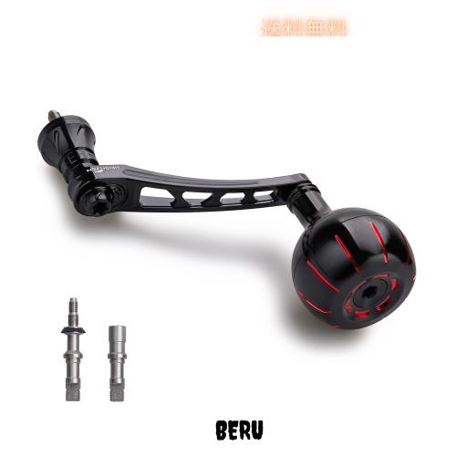 HEIGHTEN 65-70mm可変 リール ハンドル 35mm/38mm/42mm ノブ搭載 シマノ ダイワ 通用 スピニングリール 用 Chrysant Series (42mmノブ搭