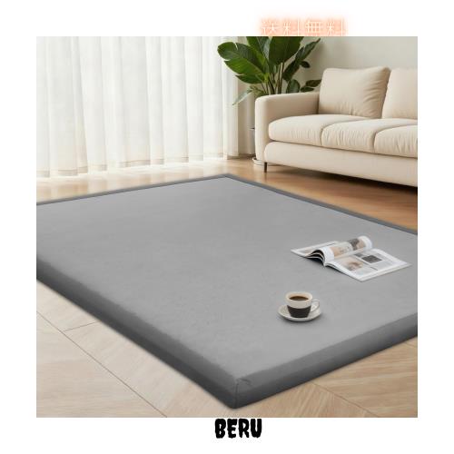 Huloo Sleep 極厚3.5cm 低反発ラグマット 厚手 クッション カーペット 防音 すべり止め 珊瑚絨毯 リビング/子供部屋用 撥水加工 無地 ダ