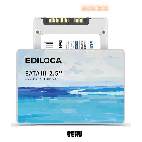 Ediloca SSD 512GB 2.5インチ 7mm SATAIII 6Gb/s 内蔵SSD 最大読込560MB/s 最大書込490MB/s 3D NAND SATA SSD メーカー保証3年 ES580E