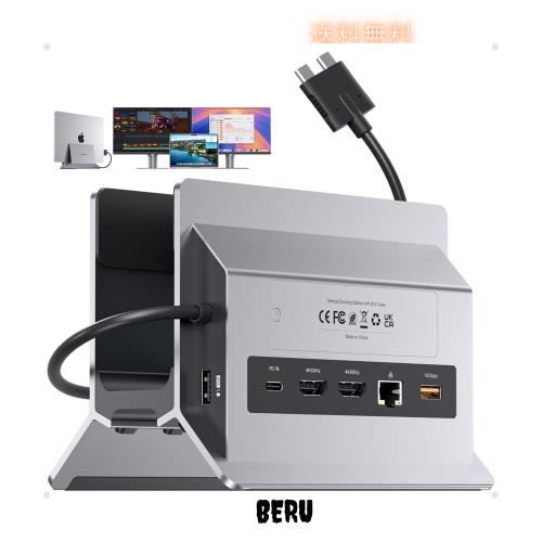 PULWTOP MacBook Pro ドッキングステーション デュアルモニター 4K@60Hz MacBook Pro/Air M3 Pro/M4対応 M.2 SSDケース付き PULWTOP USB