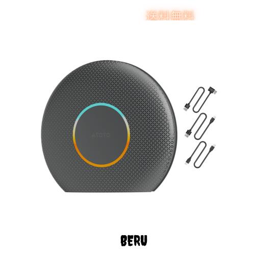 CarPlayワイヤレスAI Box／Android Autoワイヤレス対応 カープレイAIボックス、 4GB+64GB 、4G LTE SIM対応 YouTube・Netflix・Spotify視