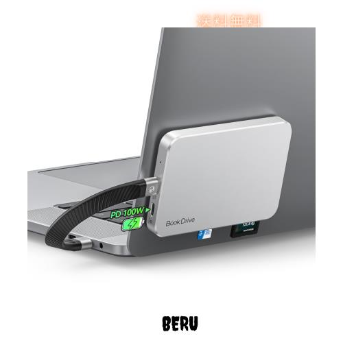 ORICO BookDrive 512GB Magsafe対応 外付けSSD SD/TFカードリーダー PD 100W充電 ノートPC・USB-Cスマートフォン・Type-Cオーディオイン