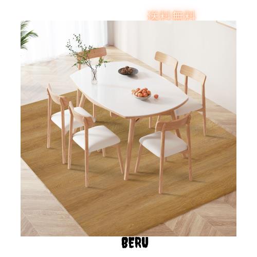 【サッと拭ける】Marvelux ダイニングマット 木目調 180×180cm 撥水加工 厚さ1.6mm 木目調マット ダイニング お手入れ簡単 PVC製 拭ける