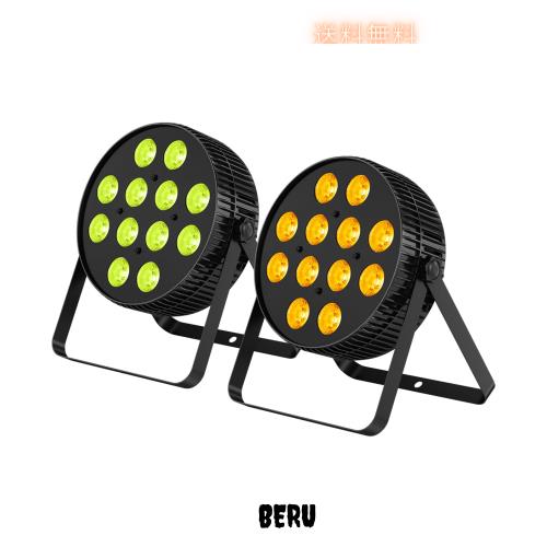 Betopper LED ステージライト、12X18W DJ パーライト、RGB+ライム+アンバー+UV 6-in-1 ウォッシュ/ストロボ効果ステージ照明、DMX512/サ