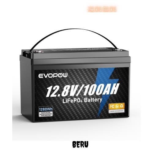 1280Wh LiFePO4 12.8V 100Ah リン酸鉄リチウムイオンバッテリー 1280W 