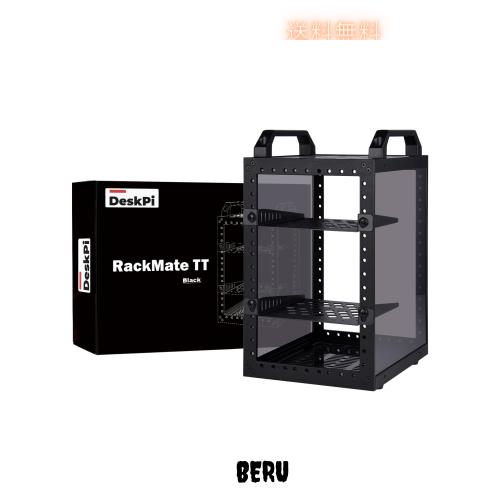 GeeekPi DeskPi RackMate TT ミニサーバーキャビネット（ミニPC、ネットワーク、サーバー、オーディオ、ビデオ機器用） (ブラック)