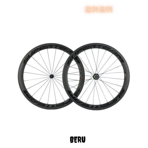Superteamカーボンホイール50mmクリンチャー700cバイクホイール1ペア (透明な) 30,939円