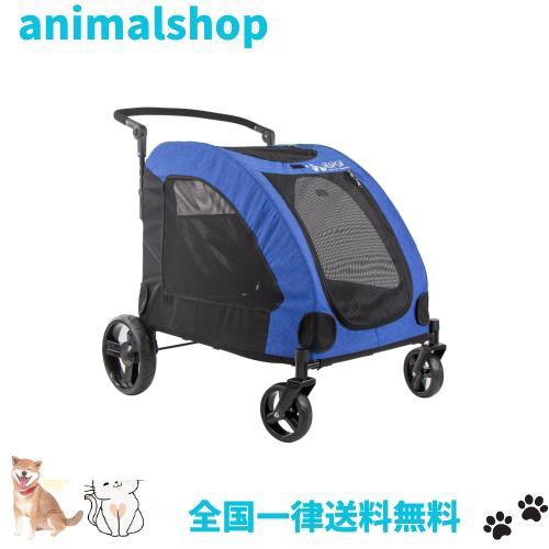 GPR ペットカート 犬用ベビーカー 犬 カート 猫 バギー 大型犬 多頭中小型犬・猫 3色 四輪 多頭用 介護用 多機能 前後で入り可能 ポケッ