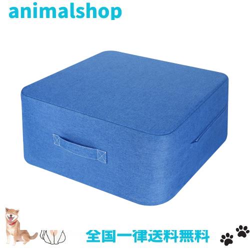 Homwarm トランポリン 室内 大人用 静音 エクササイズ 家庭用 省スペース 外カバー取り外し 洗濯可能 (40x40x15cm, ブルー)