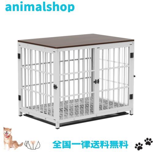 犬用ケージ 屋根付き 小型犬 中型犬 大型 白 頑丈 トレー付き 犬ケージサークル 犬用ケージ 屋根付き 頑丈 トレー付き 犬ケージサークル 室内 犬小屋