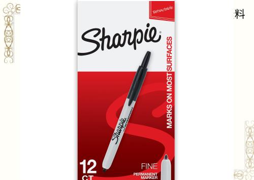 Sharpieノック式油性マーカー 細いペン先 12-Count 6,055円
