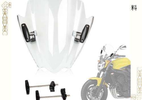 バイク・オートバイ 用 スクリーン ウインドシールド パネル Φ7/8” ＆Φ 1” （約Φ22mm＆Φ25mm）ハンドルバー 汎用 クリアの通販は 5,882円