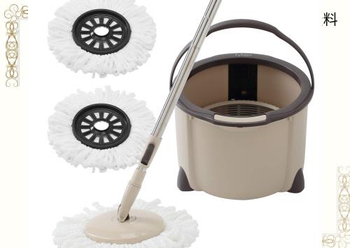 回転モップ Eyliden. フロアモップ フローリング ワイパー モップセット クロス2枚 取替 バケツ付き 一層式 洗浄 脱水 乾拭き 水拭き 掃 5,089円