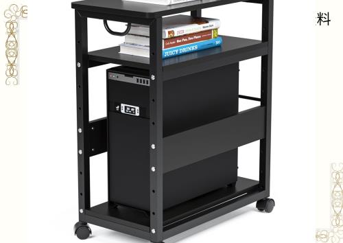 パソコンワゴン pcワゴン cpuワゴン キャスター付き デスクワゴン 3段 25mm×25mmのスチール製フレーム 棚板高さ調節可能 パソコン収納 の通販はその他日用品・文房具・手芸用品