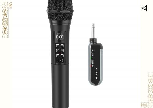 Kithouse ワイヤレスマイク UHF 充電式 無線カラオケマイク 10チャンネル＆ボリューム＆エコーコントロール 6.35ｍｍレシーバー ワイヤレの通販は 5,372円