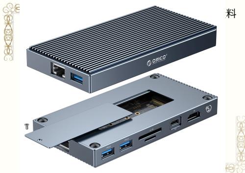 ORICO USB C ドッキングステーション USB3.1 10Gbps高速データ転送 内蔵 NVMe SSD スロット 9-in-1 Type-C ハブ 100W PD充電 HDMI 4K対応の通販は