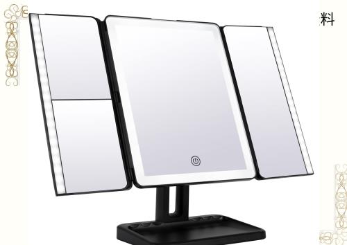 FASCINATE 女優ミラー 卓上ミラー ライト付き おしゃれ 化粧ミラー led 卓上 充電 ライト 卓上鏡 メイクミラー スタンド鏡 ミラー タッチの通販は 5,434円