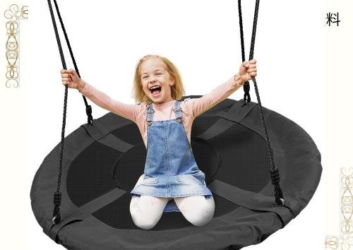 Odoland 直径100cmブランコセット 耐荷重300kg 900Dオックスフォード+合金鋼鉄骨 3人乗りハンモック 子供・大人も遊べる 組み立てツールの通販は 6,883円