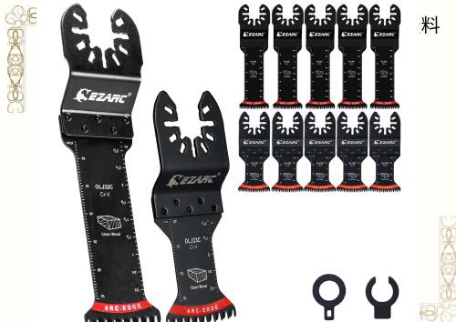 EZARC(イザーク) マルチツール 替刃 木材用 ロング 延長型＆標準型 弓型先端 アダプター付き 狭い場所での切断 高速切断 木工用 10枚セッの通販は