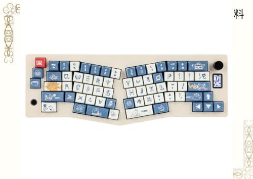EPOMAKER CIDOO ABM066 ゲーミングキーボード アリスレイアウト メカニカルキーボード TFT-LCDスクリーンとロータリーノブ VIAプログラムの通販は