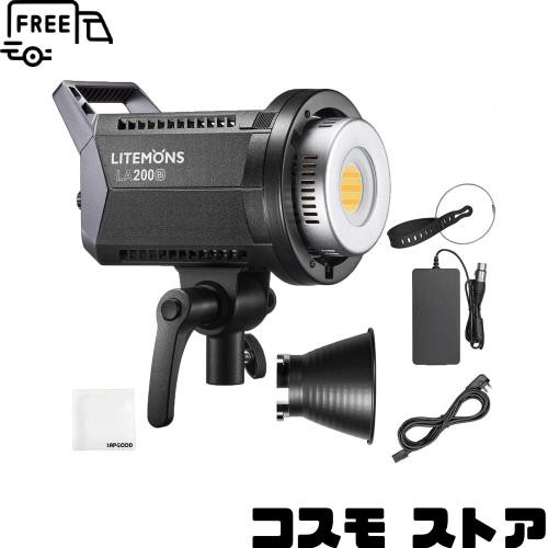 Godox Litemons LA200Bi LEDビデオライト 230W Bowensマウント 0-100%無段階調光 2800-6500k二重色温度 1.4kg超軽量デザイン 84800lux@1m