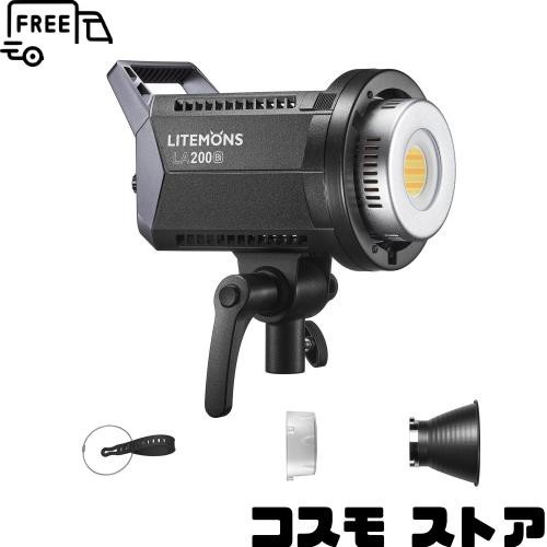 GODOX Litemons LA200Bi LEDビデオライト 230W Bowensマウント 0-100%無段階調光 2800-6500k二重色温度 1.4kg超軽量デザイン 84800lux@1m